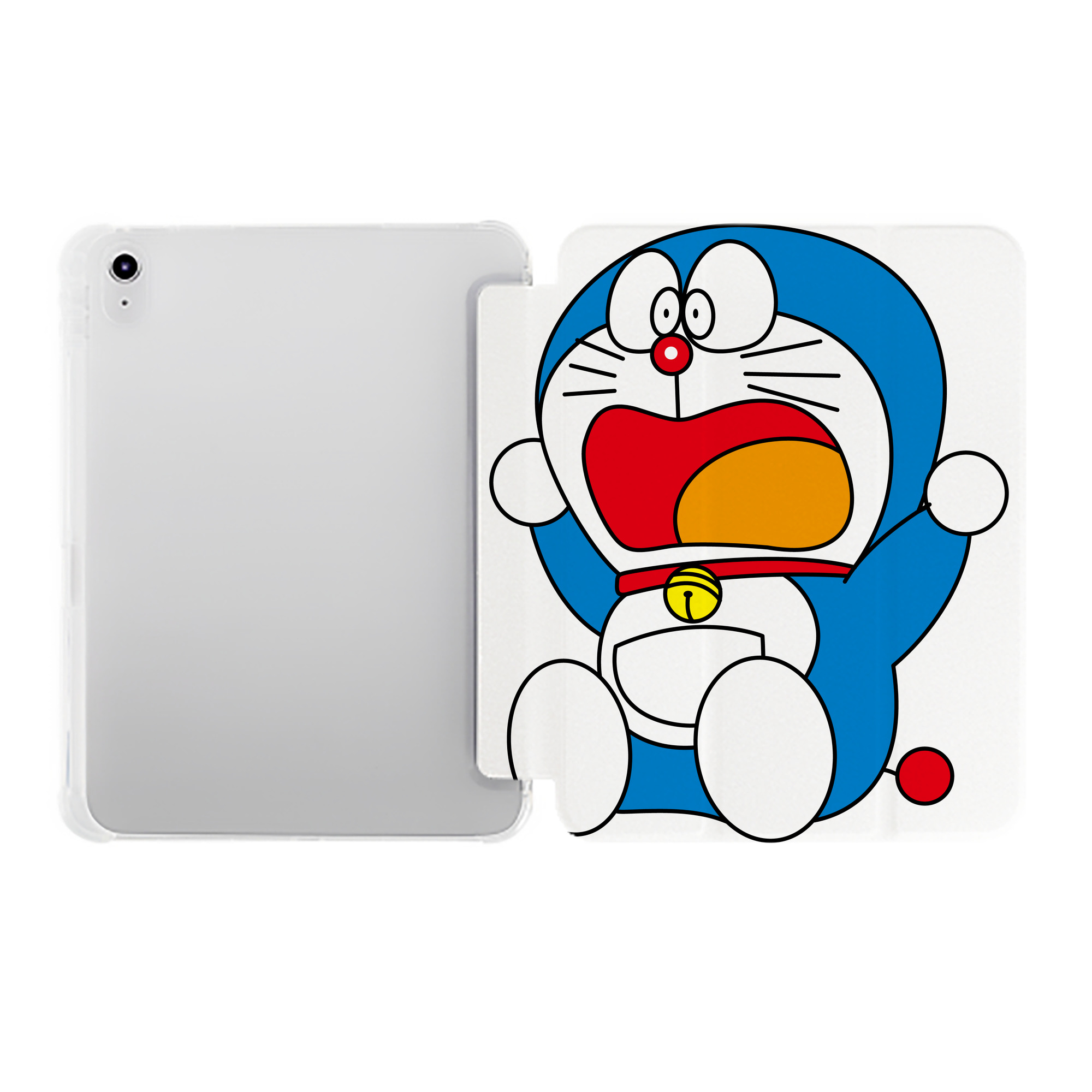 （画像用） ドラえもん Doraemon IPad ケース ペン収納付き 三つ折りスタンド PUレザー×シリコン 対応機種9.5/10.5/10.9インチ